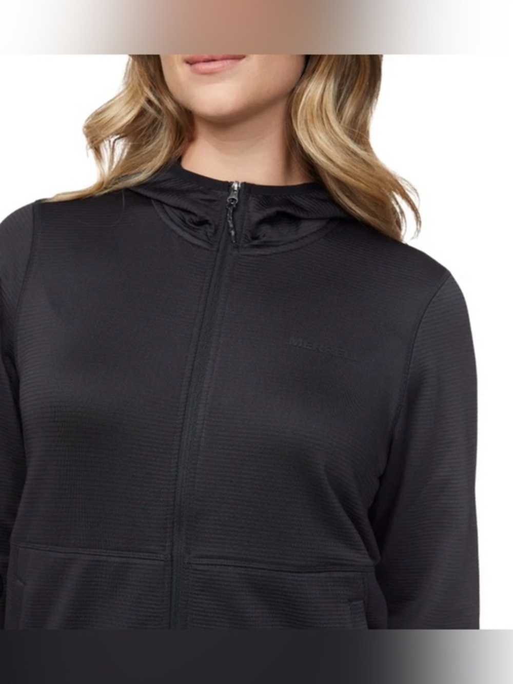 Merrell Black Full-Zip Hooded Lightweight NWOT Size XXL